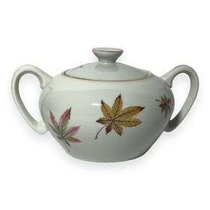 Royal Ming Fine Bone China Maple Leaves Sugar Bowl
